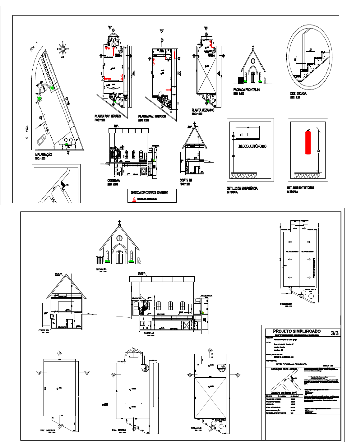 Projeto da  Capela da Mãe Peregrina 2