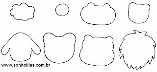 Molde de bichinhos em feltro
