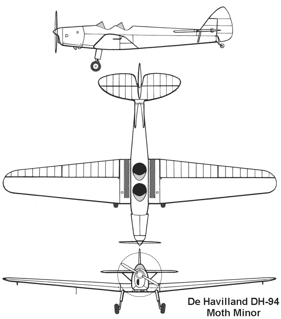 de Havilland Moth Minor 3 views