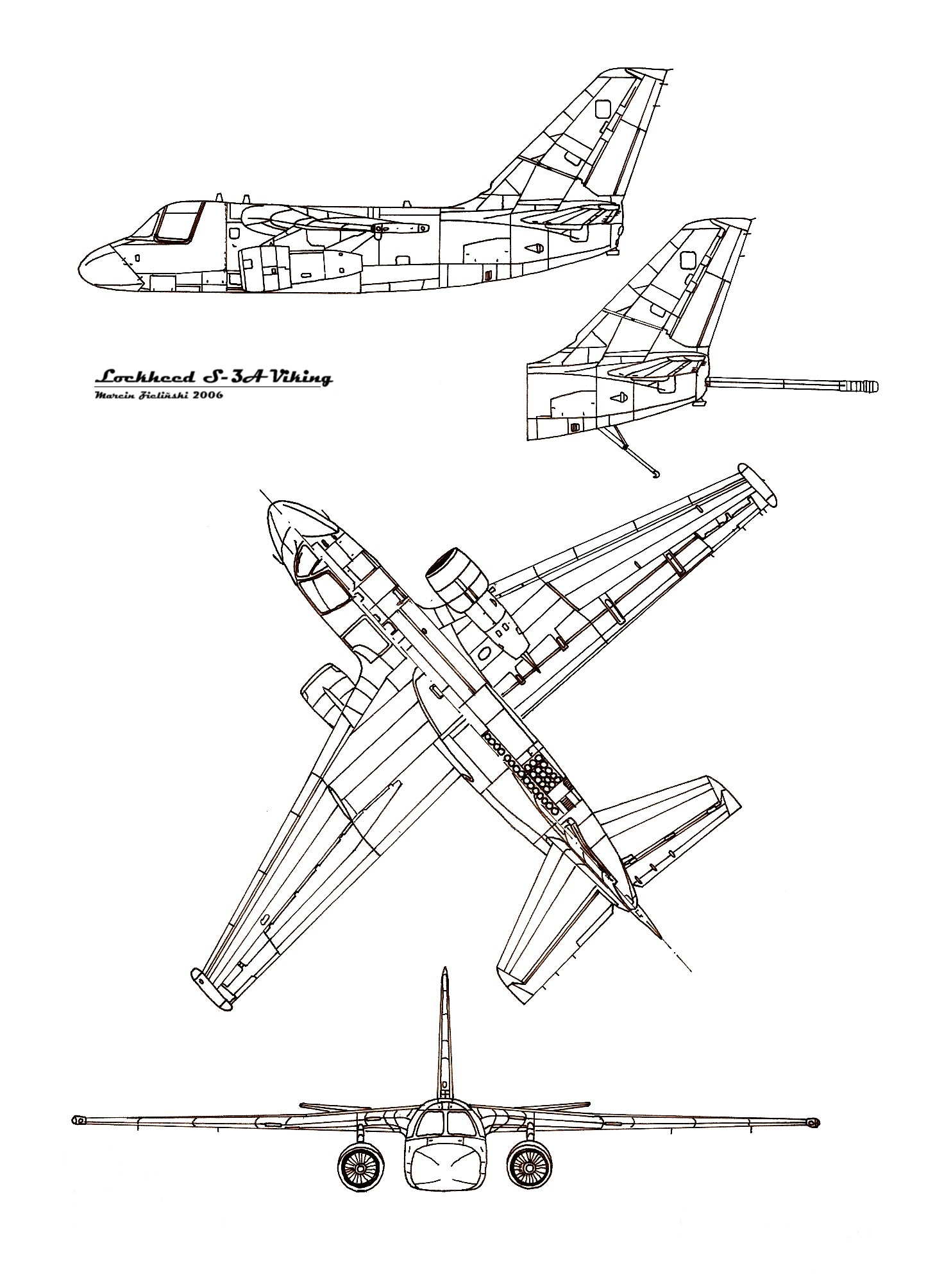 Lockheed S-3 Viking - 3 views