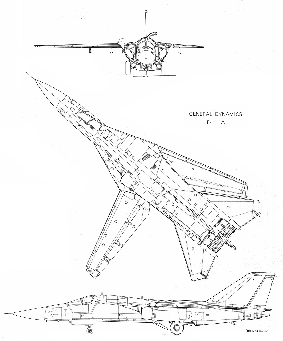 General Dynamics F-111A - 3 views