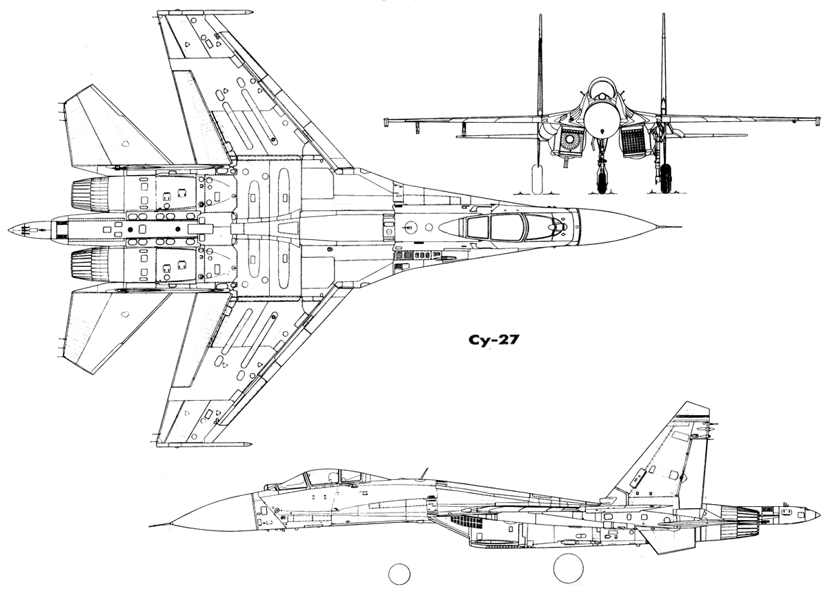 Sukhoi Su-27 - 3 views