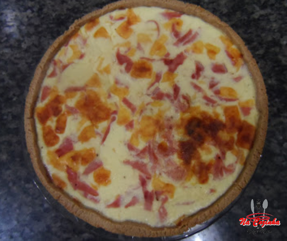 Quiche de Queijo com Presunto - Na Cozinha