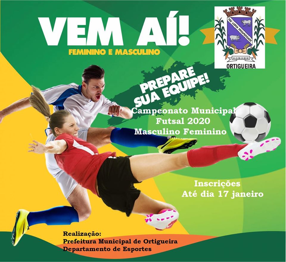 Equipes de futsal feminino e masculino adulto de Vargeão se