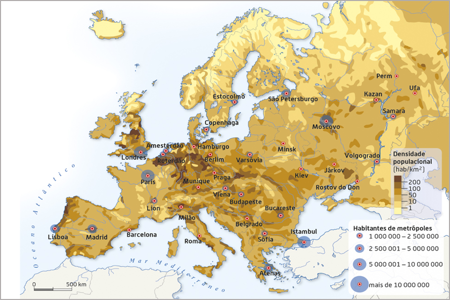 Mapa da distribuição da população brasileira em Portugal por distritos