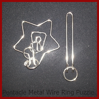 Metal Puzzle 1 - Pentacle Metal Wire Ring Puzzle