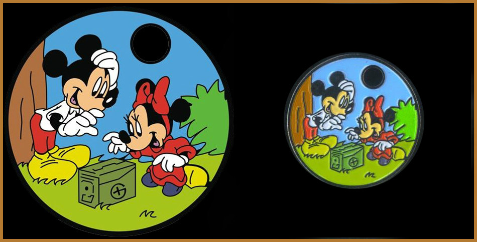 Mickey e Minnie fazem geocaching