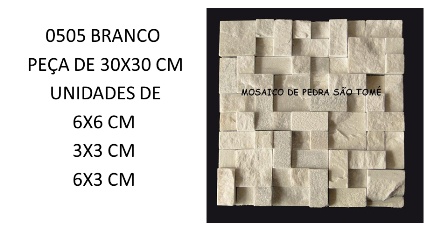 Mosaico Pedra Ferro Variado - Rose Pedras