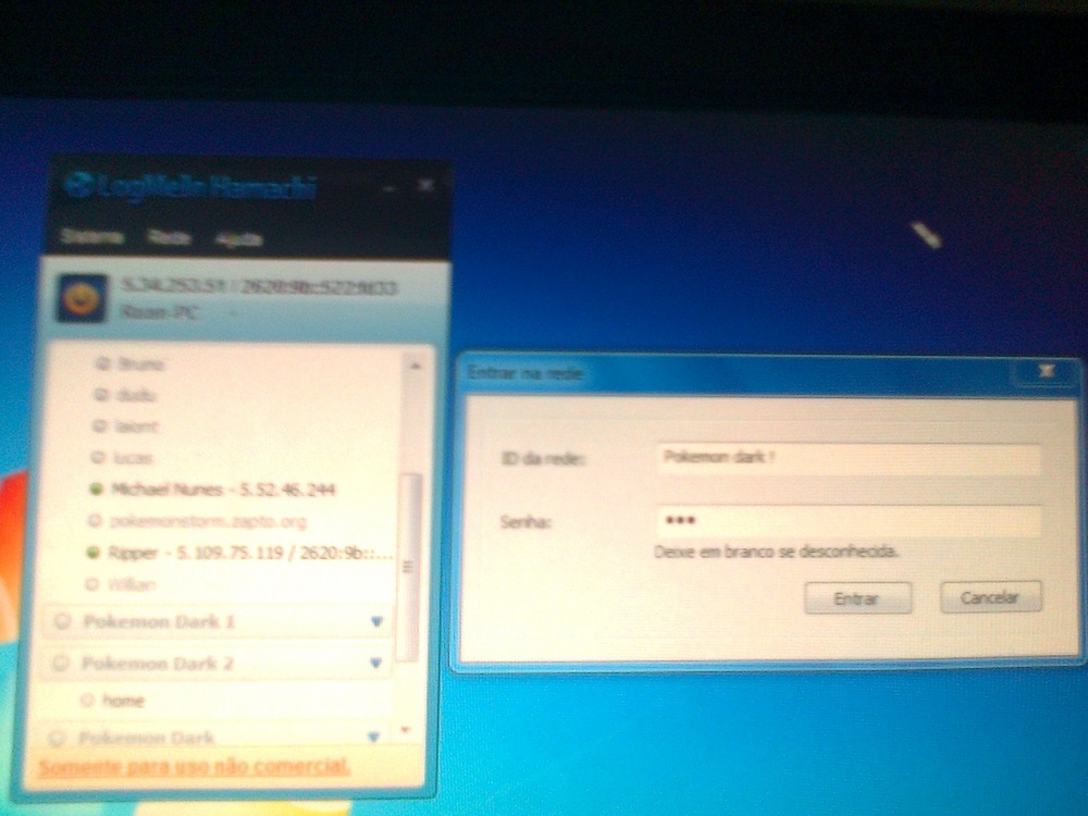 primeiro entre no hamachi ID:newpokemonro senha:123