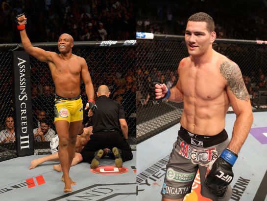 montagem Anderson Silva e Chris Weidman UFC (Foto: Editoria de Arte)