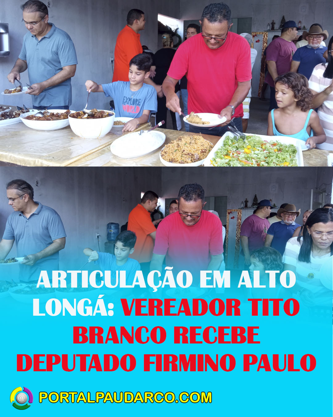 ARTICULAÇÃO EM ALTO LONGÁ: VEREADOR TITO BRANCO RECEBE DEPUTADO FIRMINO PAULO