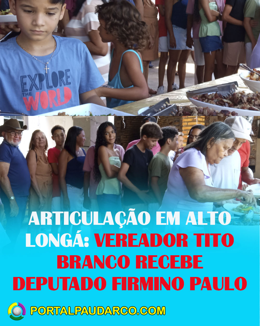 ARTICULAÇÃO EM ALTO LONGÁ: VEREADOR TITO BRANCO RECEBE DEPUTADO FIRMINO PAULO