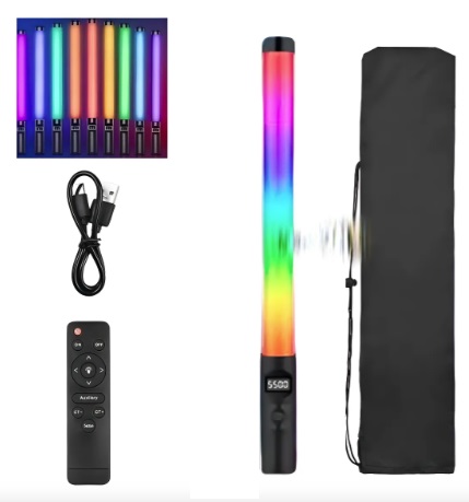 Bast&atilde;o Luz Led Preenchimento Rgb Controle Remoto Colorido R$ 150,00