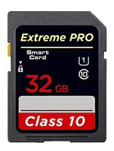 Cart&atilde;o de mem&oacute;ria SD classe 10 extreme pro