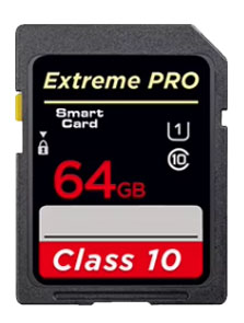 Cart&atilde;o de mem&oacute;ria SD classe 10 extreme pro