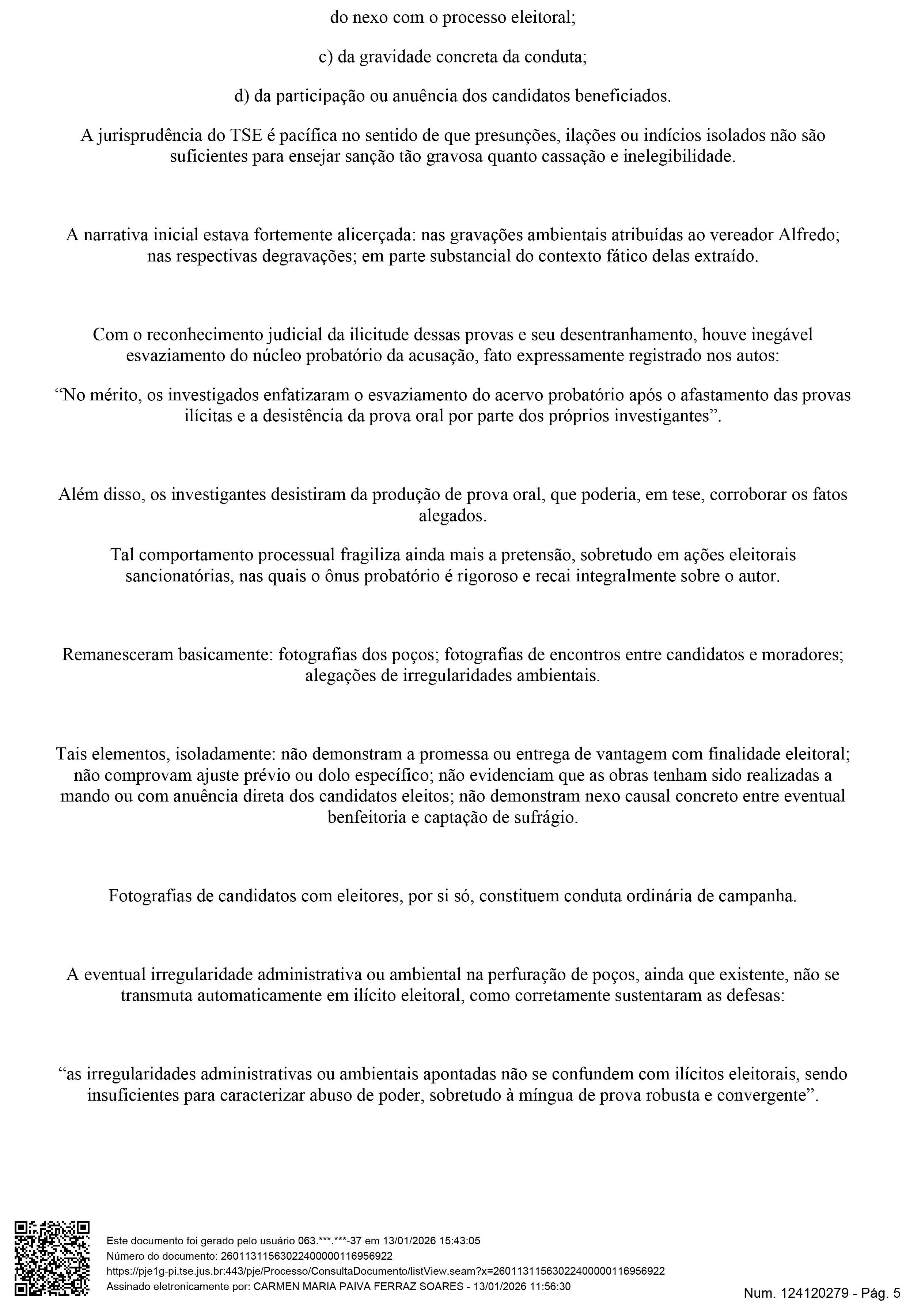Justi&ccedil;a Eleitoral julga improcedente a&ccedil;&atilde;o contra prefeito de Pau D&rsquo;Arco