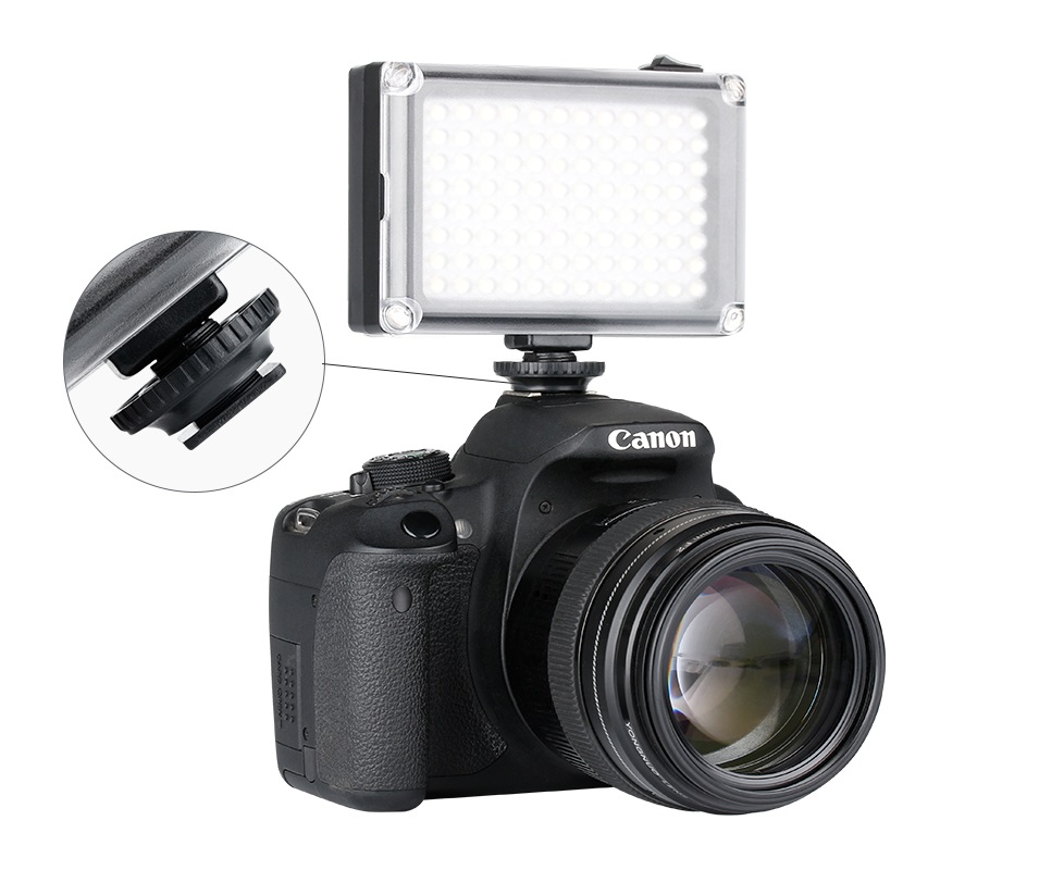 Luz led para câmera de vídeo dslr, acessórios de luz para estúdio de fotografia com bateria externa