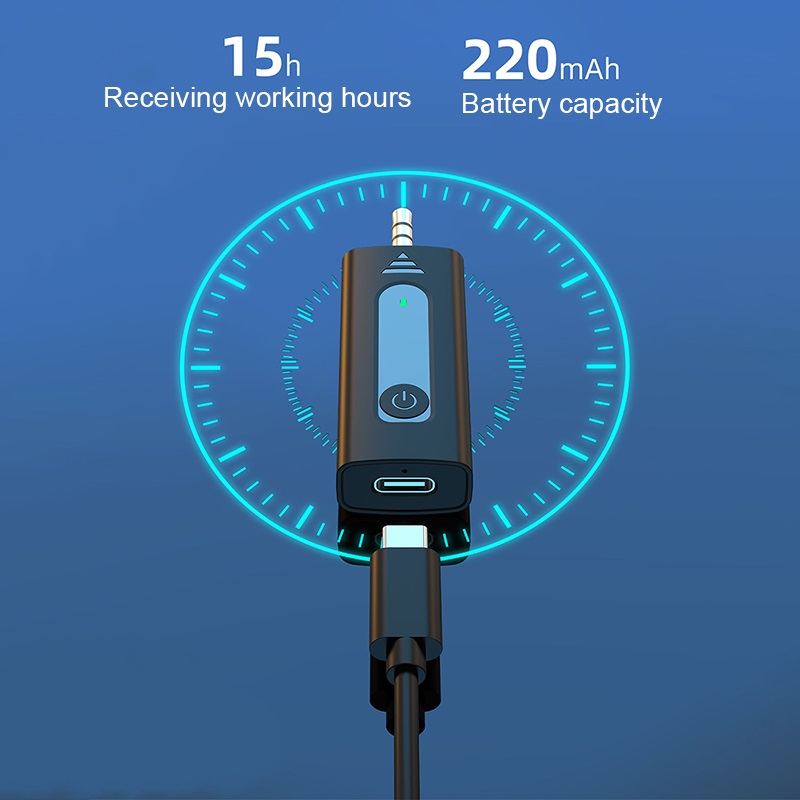 Microfone Condensador de Lapela sem Fio, Omnidirecional, Mic para Gravação com Câmera, Smartphone, Alto-falante para Youtube, 3,5mm