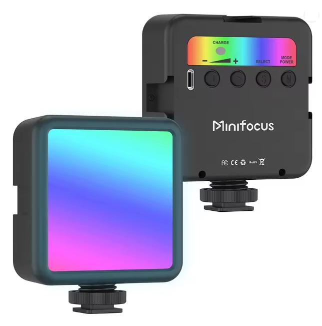 RGB luz LED portátil, Mini luz de preenchimento para câmera, Smartphone, GoPro, laptop, selfie, lâmpada RGB ajustável, vídeo  R$ 150,00
