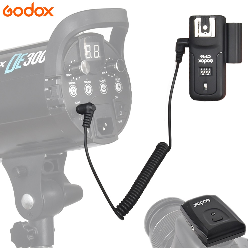 Godox CT-16 16 canais de rádio sem fio flash gatilho transmissor + receptor conjunto para canon nikon olympus pentax estúdio flash