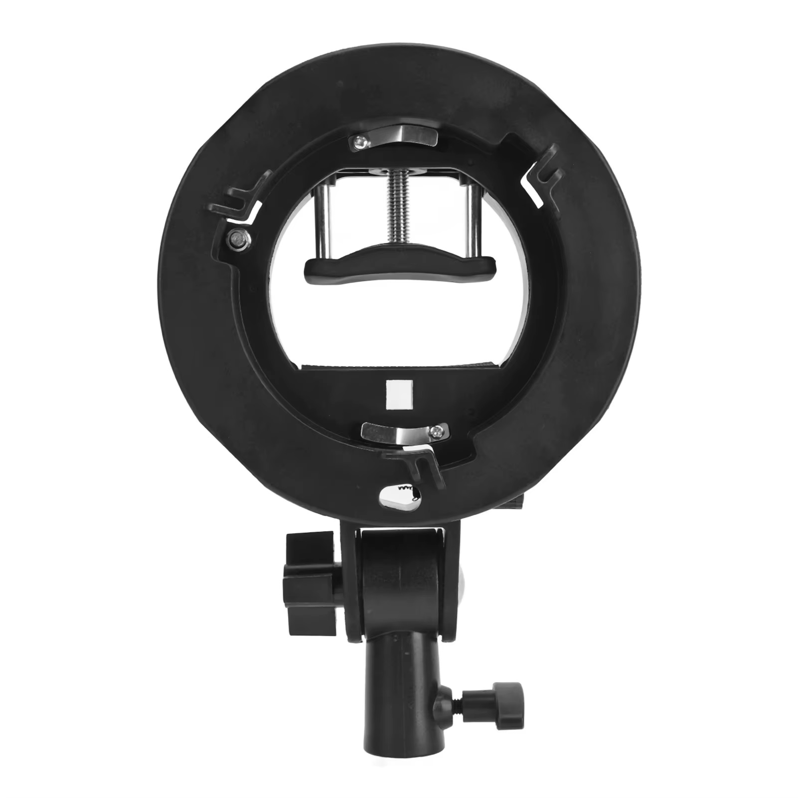 Suporte Tipo S para Montagem Bowens, Ideal para Flash Snoot, Softbox, Beauty Dish, Refletor e Guarda-Chuva.