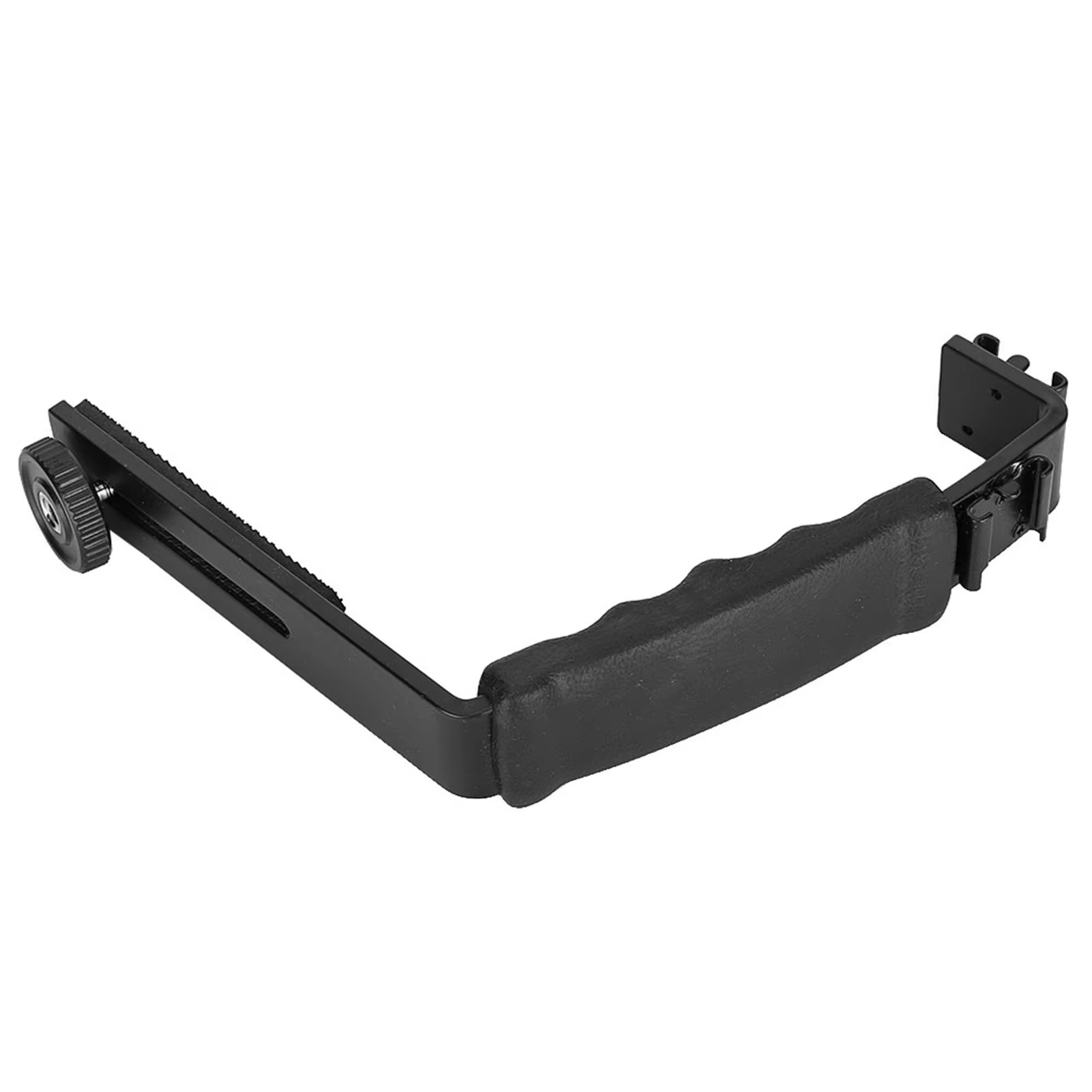 Suporte duplo do flash da c&acirc;mera L-Bracket, adaptador de montagem, microfone DV, luz LED