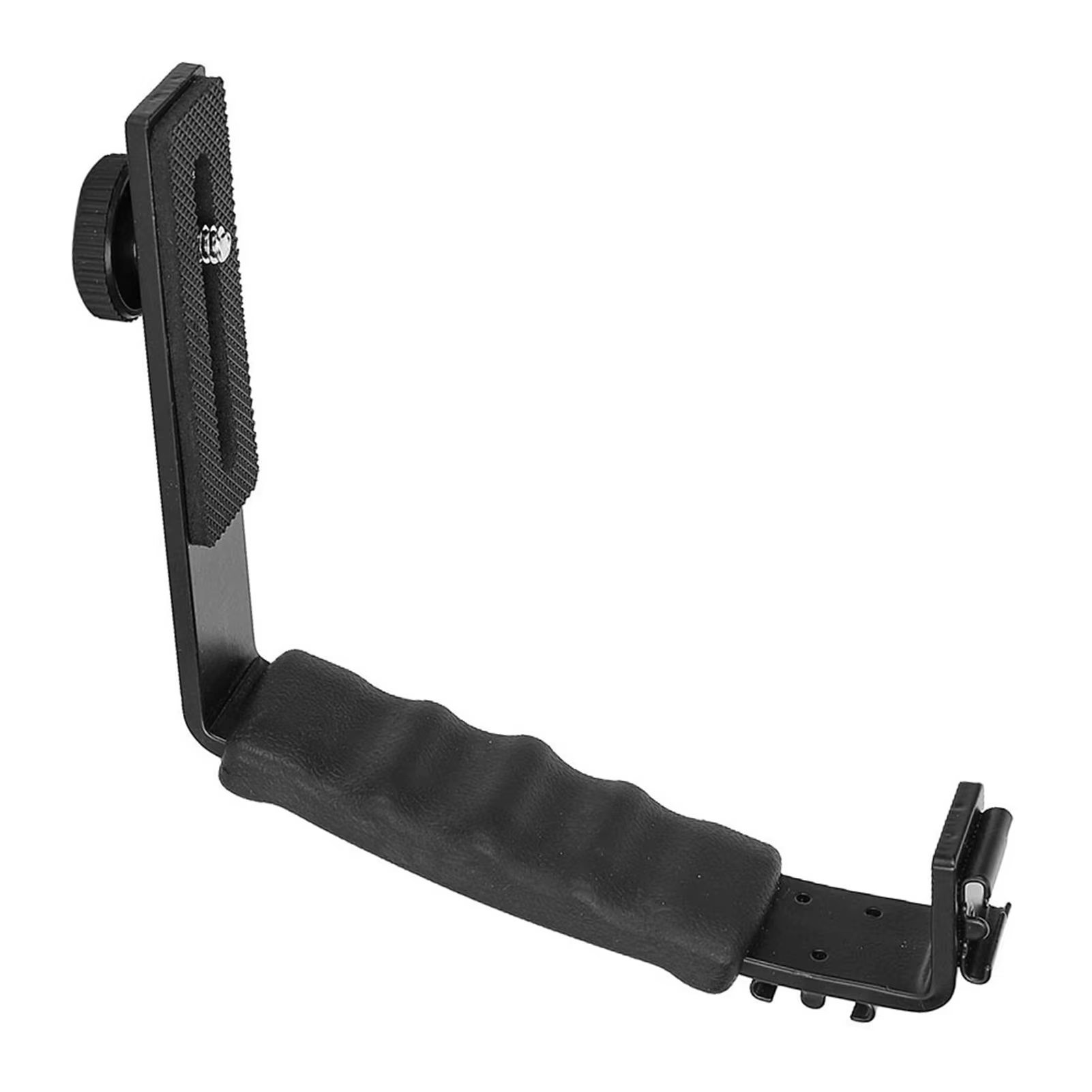 Suporte duplo do flash da c&acirc;mera L-Bracket, adaptador de montagem, microfone DV, luz LED