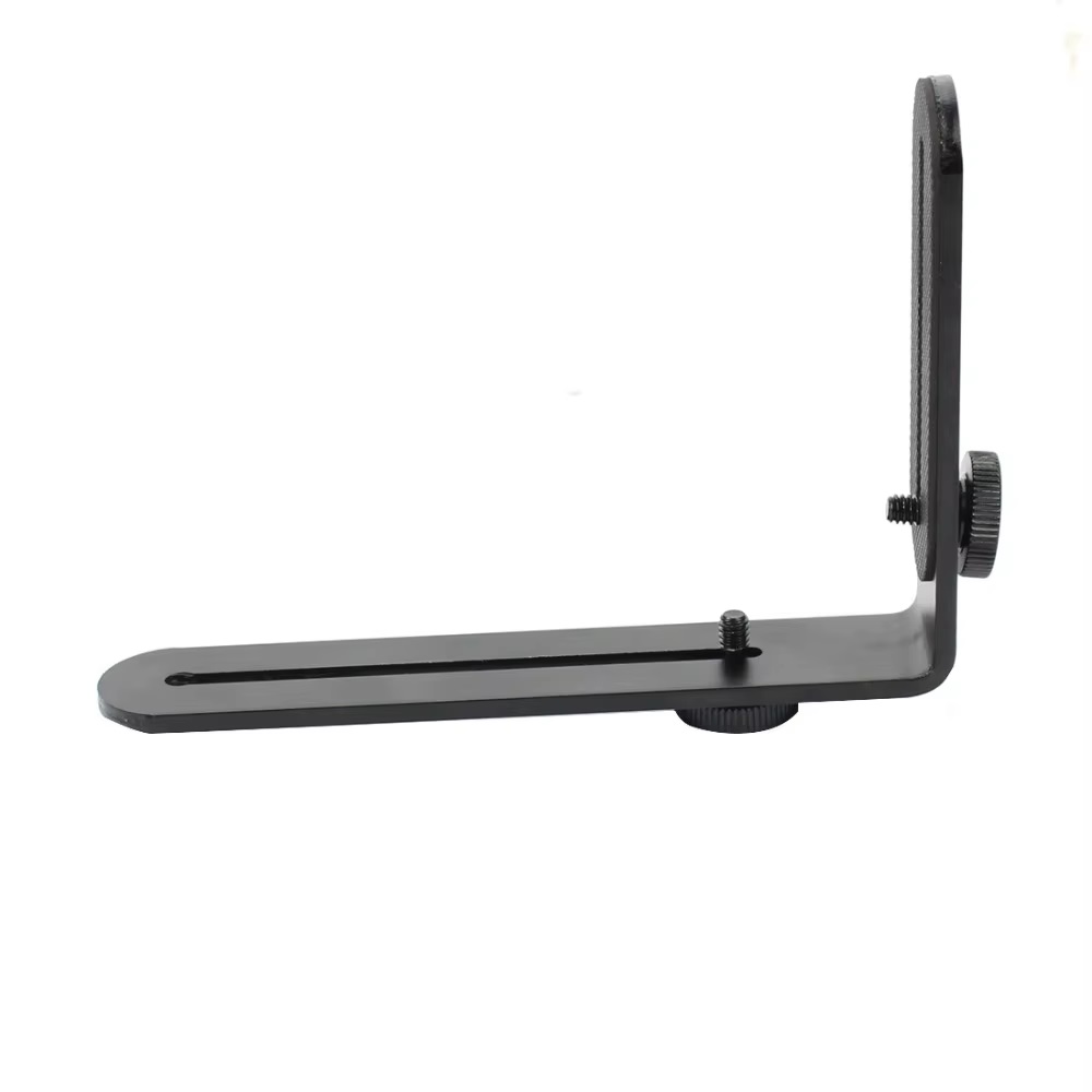 Suporte em L para flash de c&acirc;mera com rosca de 1/4