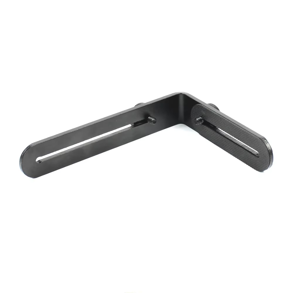 Suporte em L para flash de c&acirc;mera com rosca de 1/4
