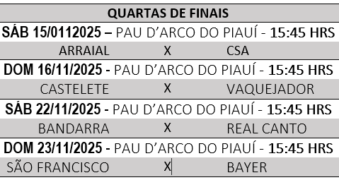 Campeonato “Copa os Amigos” chega ás quartas de finais em Pau D’arco do Piauí 
