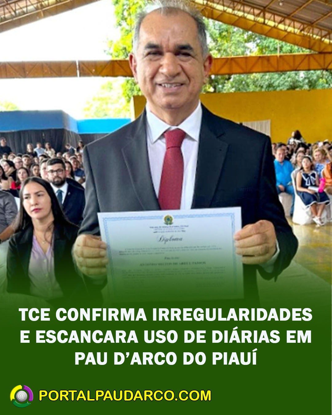 TCE confirma irregularidades e escancara uso de di&aacute;rias em Pau D&rsquo;Arco