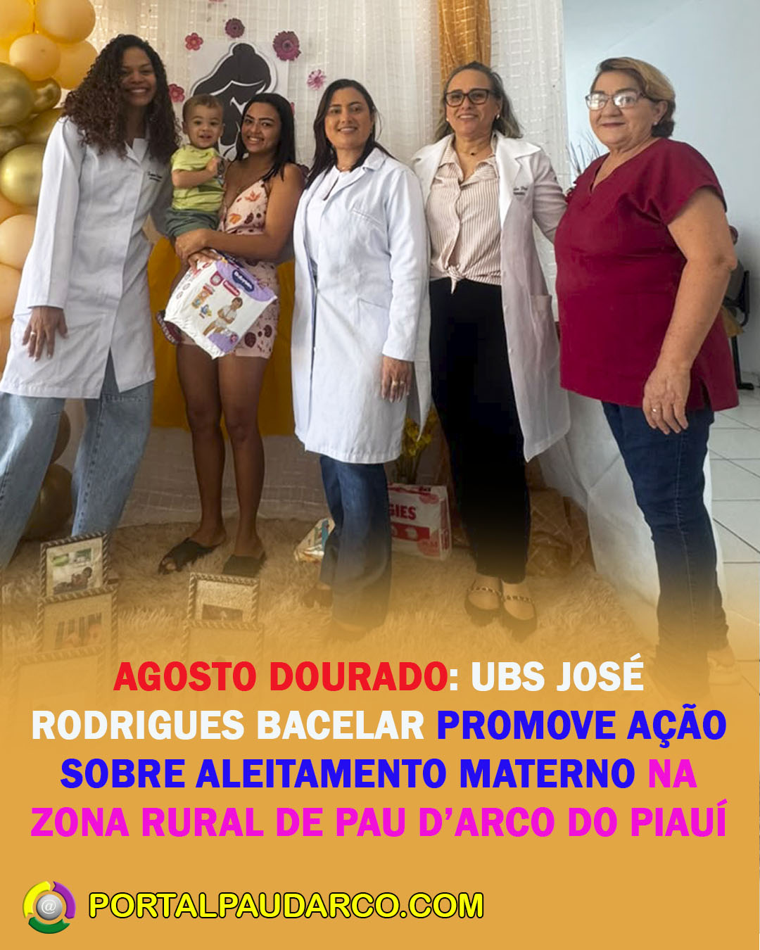 UBS José Rodrigues Bacelar promove ação sobre aleitamento materno na zona rural de Pau D’arco do Piauí