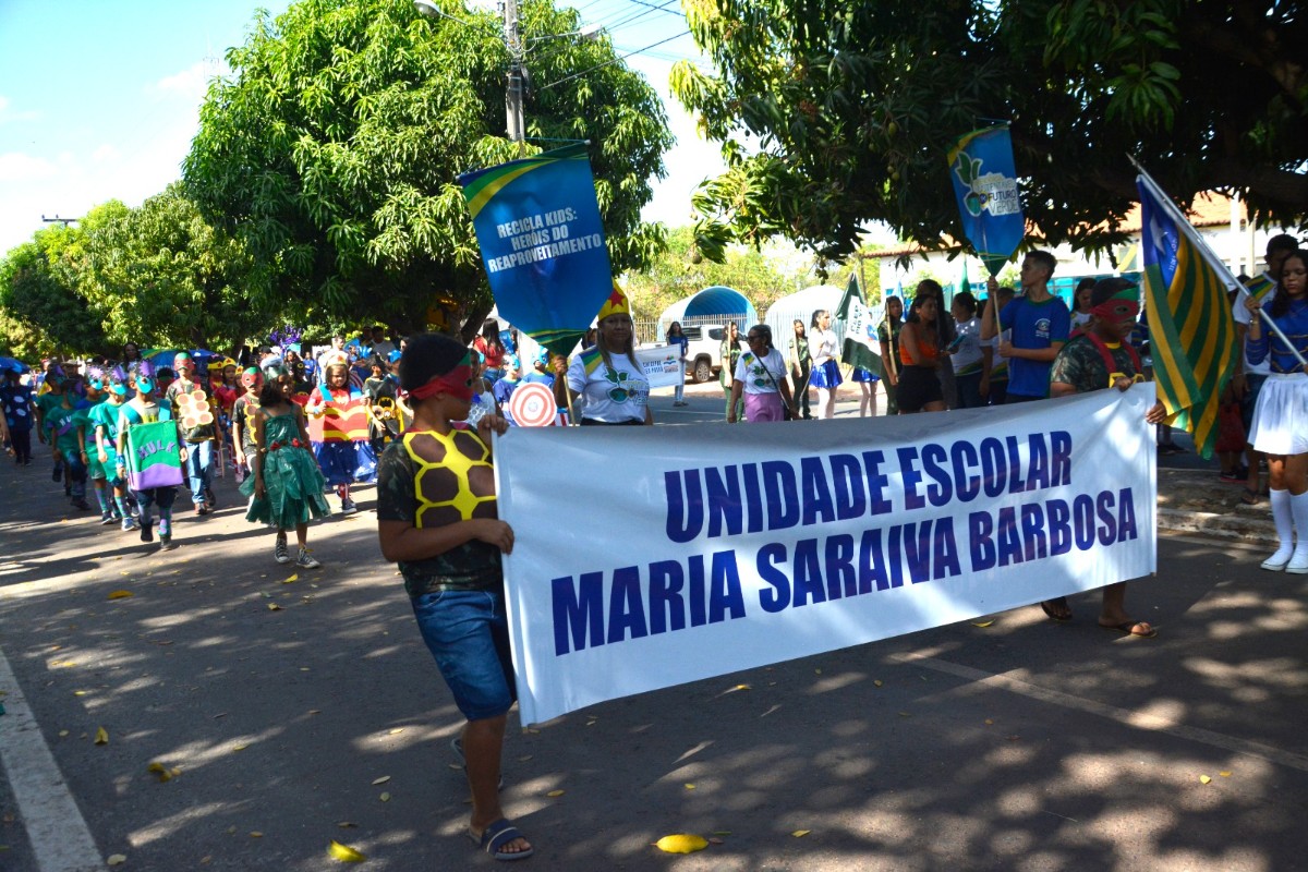 Prefeitura de Pau D’arco do Piauí realiza desfile cívico de 7 de Setembro: Meio Ambiente foi o tema do desfile