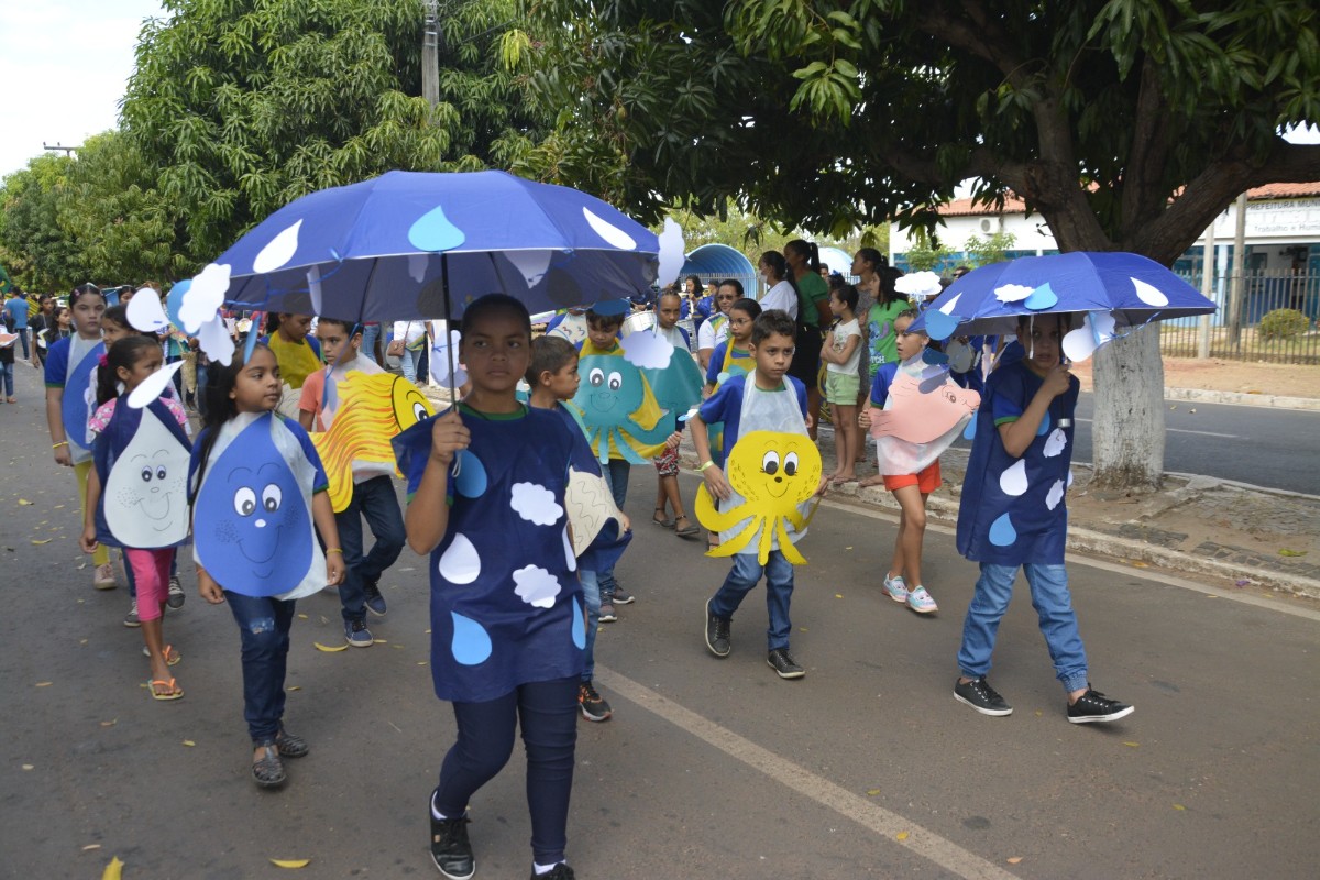 Prefeitura de Pau D’arco do Piauí realiza desfile cívico de 7 de Setembro: Meio Ambiente foi o tema do desfile