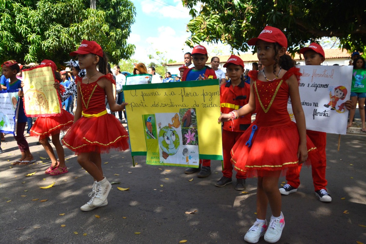 Prefeitura de Pau D’arco do Piauí realiza desfile cívico de 7 de Setembro: Meio Ambiente foi o tema do desfile