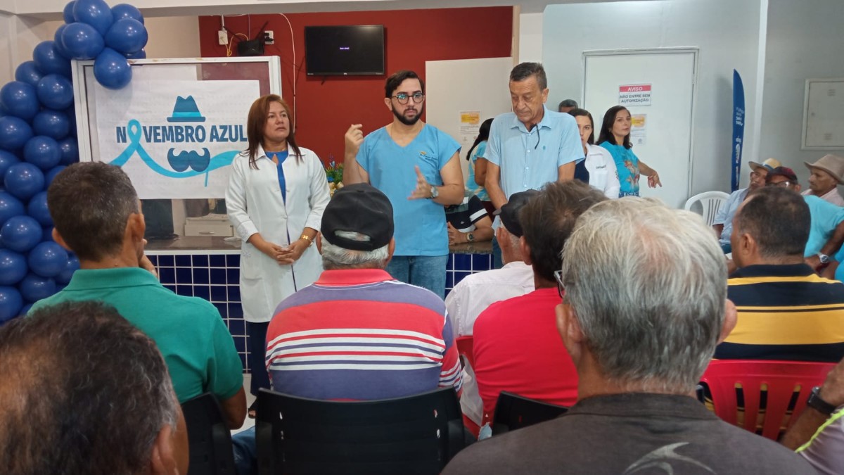 Novembro Azul: Secretaria de saúde promove roda de conversa sobre prevenção ao câncer de próstata e demanda livre para exames 
