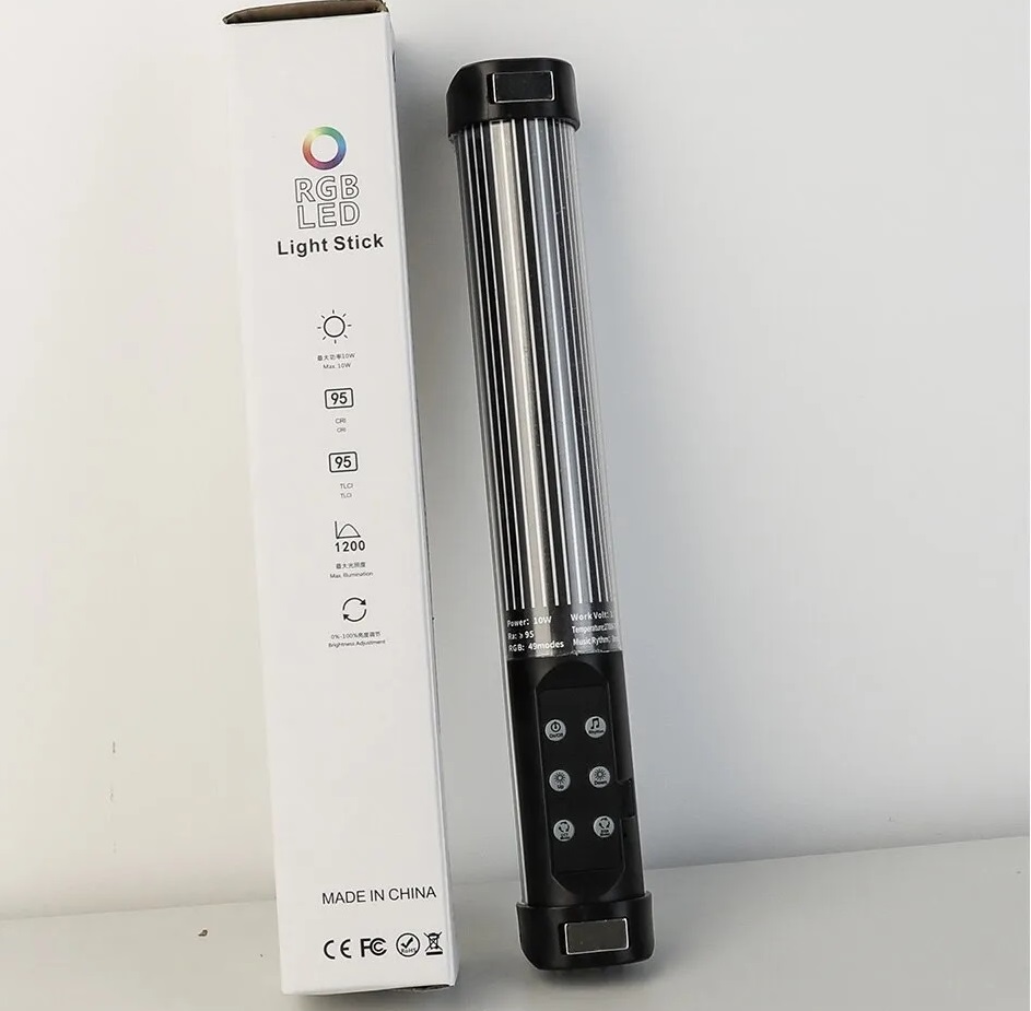 Bast&atilde;o de Led Fotografia Colorido Rbg 30 cm R$ 150,00