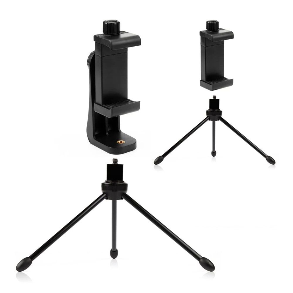 clip universal para celular, 360 graus, suporte de mesa para celular, adaptador para iphone, compatível com parafuso 1/4