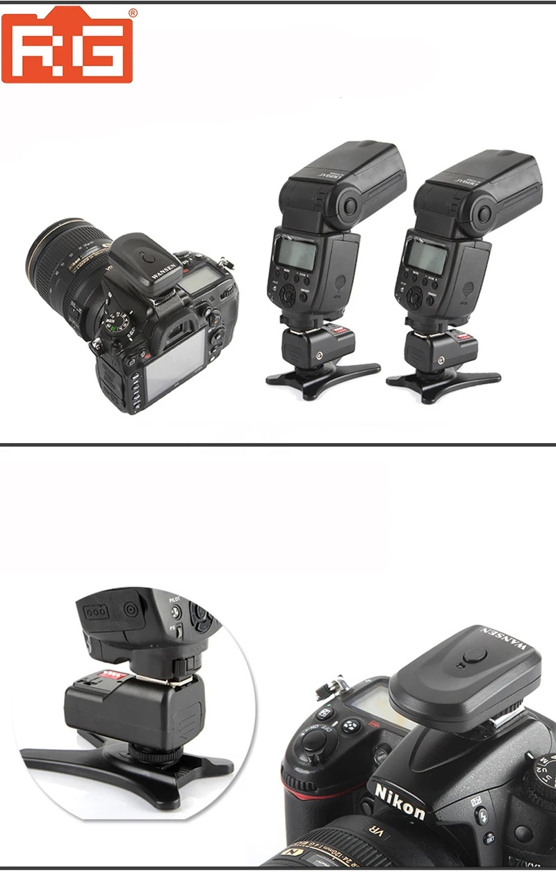flash sem fio/gatilho de rádio/receptor de flash para canon nikon pentax 600d d3100 d7000 d90 60d photo studio