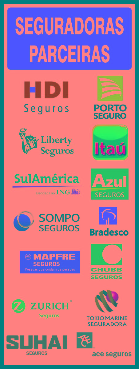 ESTAS SÃO ATUALMENTE AS SEGURADORAS PARCEIRAS DA POTENZZA