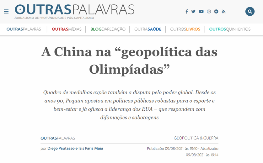 A nova geopolítica dos Jogos Olímpicos - Outras Palavras