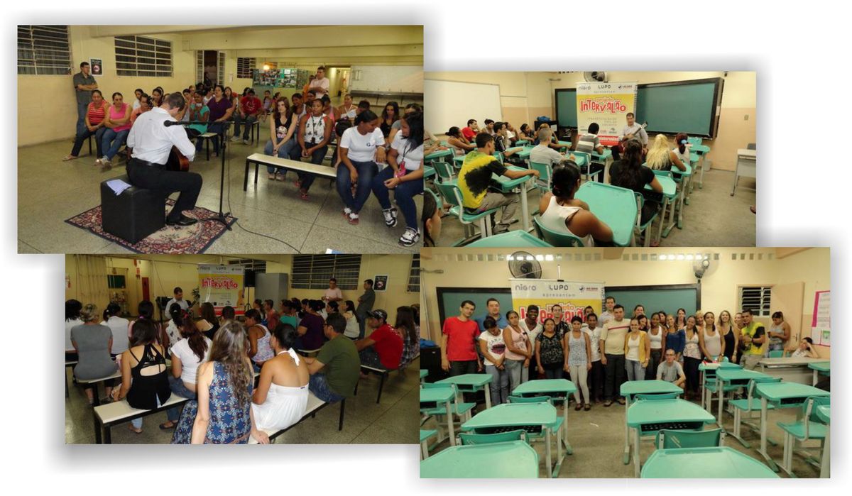 Alunos nas apresentações