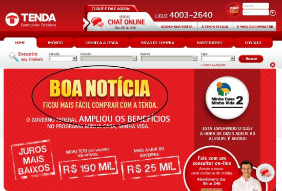 NOTÍCIA BOA TENDA