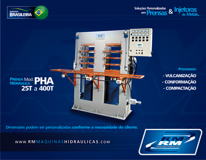 prensa vulcanização