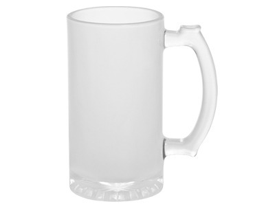 Caneca Chopp de Vidro Jateado