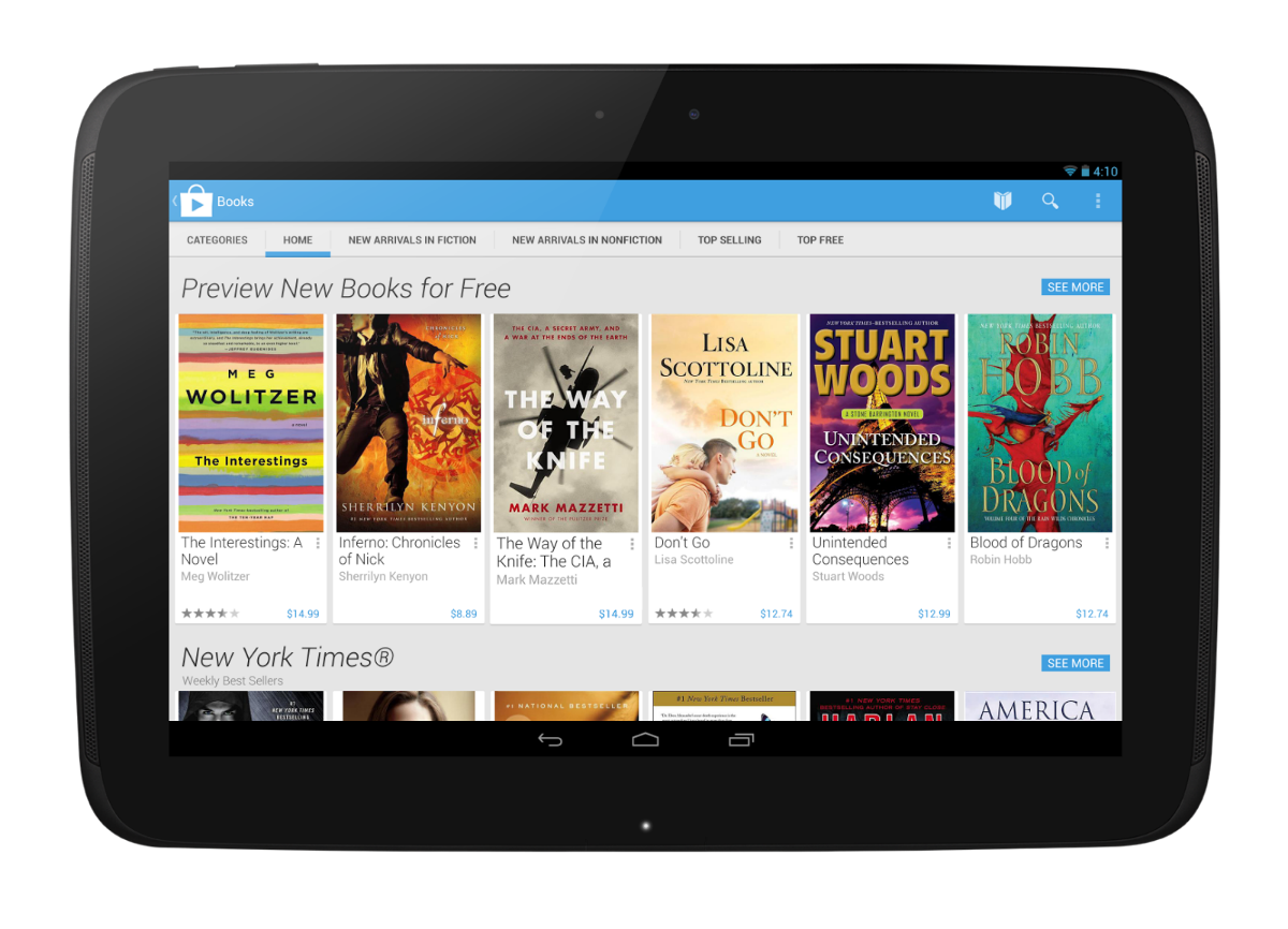 Uma nova interface para o Google Play Store