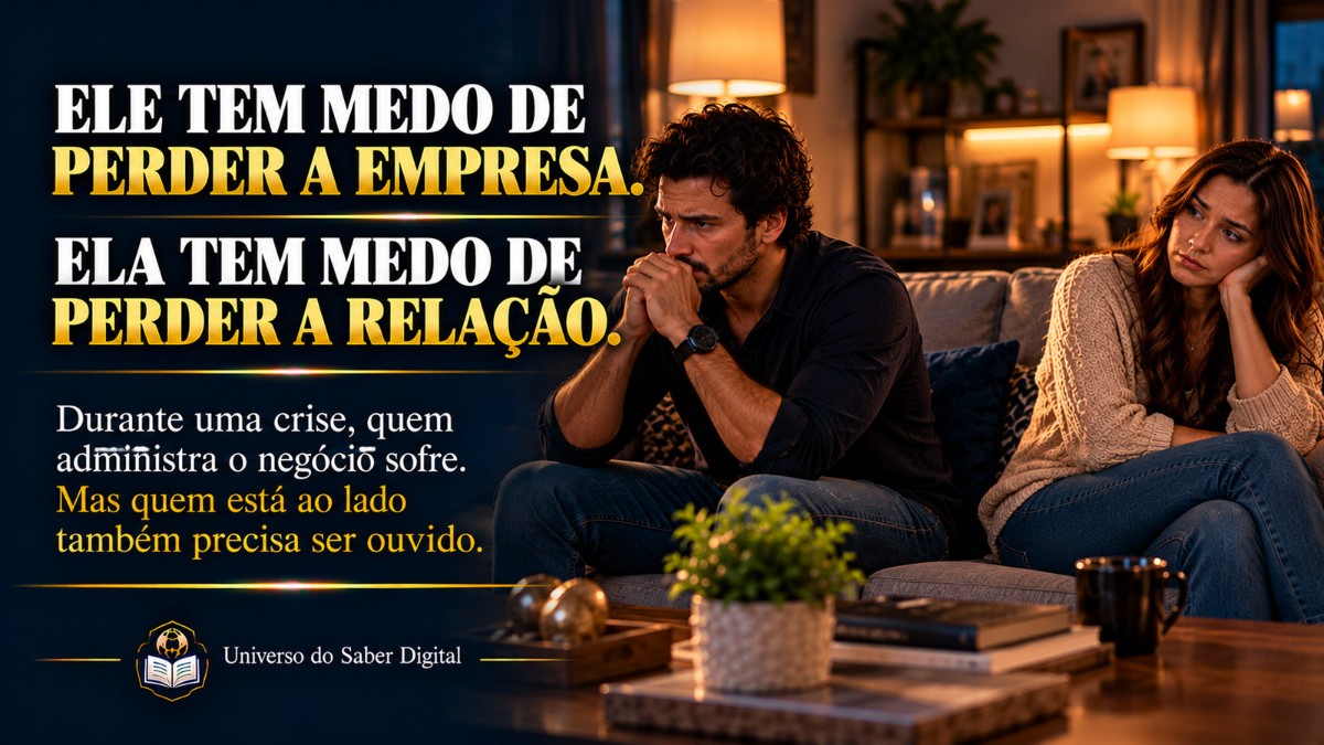 Os diferentes sentimentos de um casal durante a crise empresarial