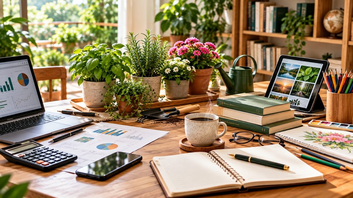 Diversas &aacute;reas do conhecimento: neg&oacute;cios, jardinagem, desenvolvimento pessoal e criatividade