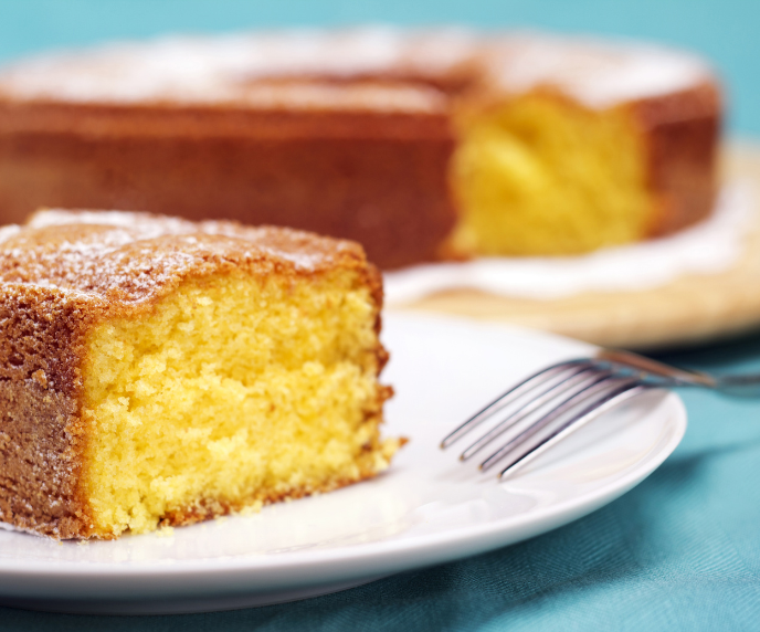 Foto de bolo de iogurte na mesa