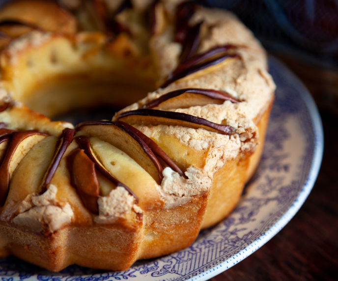 Foto de bolo de maçã